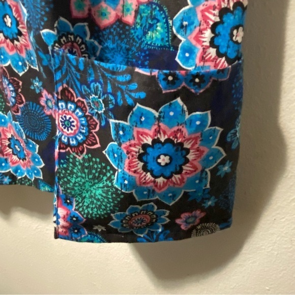 Bobbie Brooks Scrub Shirt Top Women’s Size 2X Cotton Pockets Blue Elastic - Picture 5 of 9